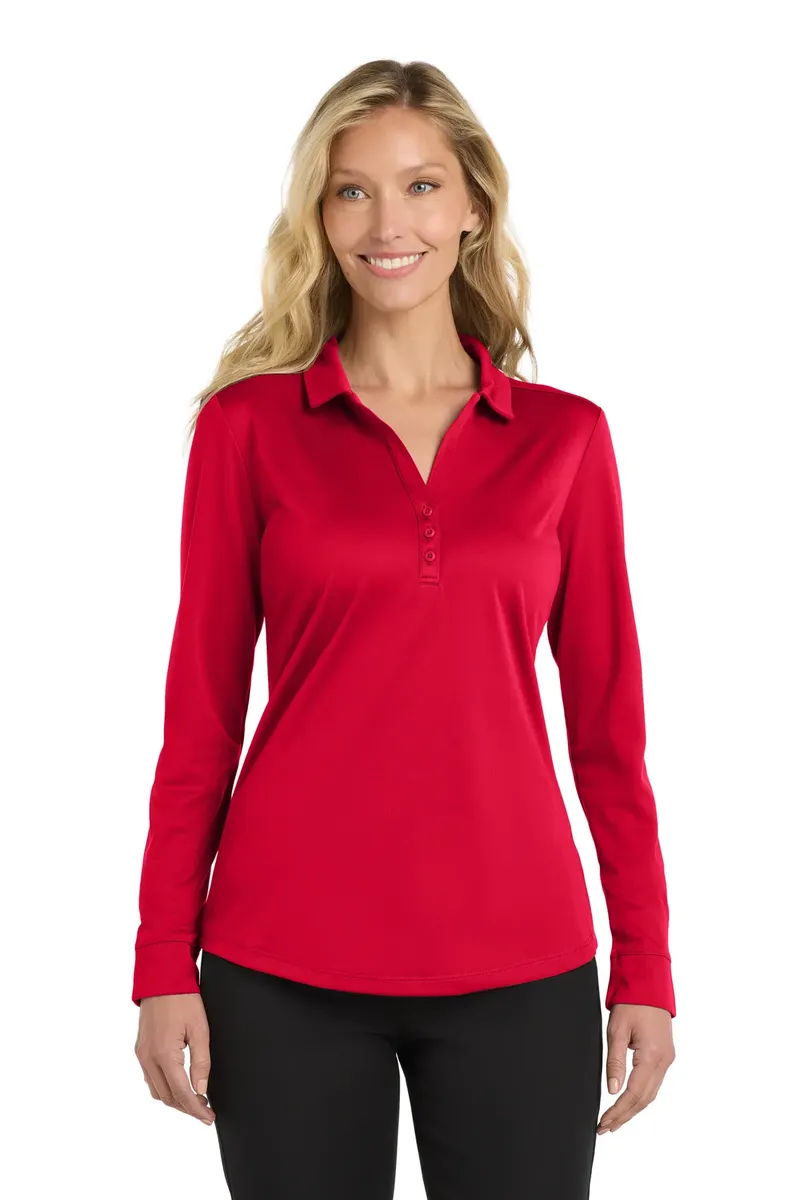 Port Authority ® Women's Silk Touch   Performance Long Sleeve Polo. L540LS - additional view 5