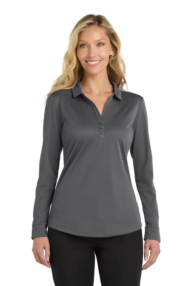 Port Authority ® Women's Silk Touch   Performance Long Sleeve Polo. L540LS - additional view 6