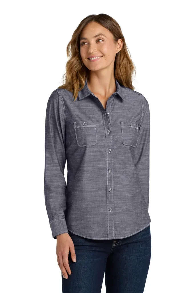 Port Authority® Women's Slub Chambray Shirt. LW380 - additional view 2