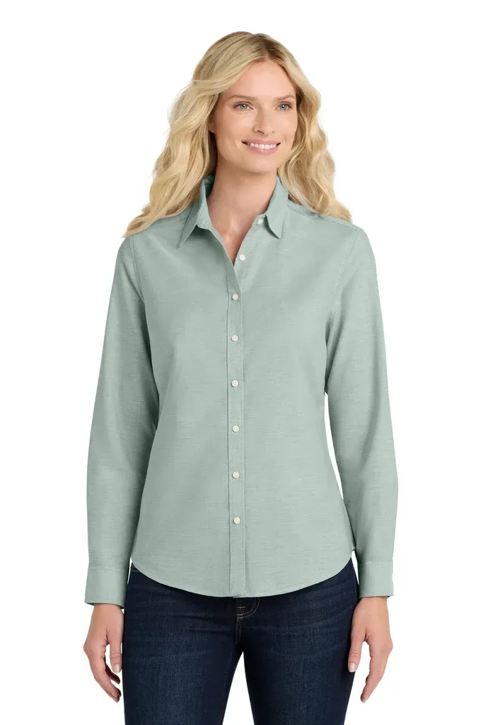 Port Authority® Women's SuperPro Oxford Shirt. L658 - additional view 5
