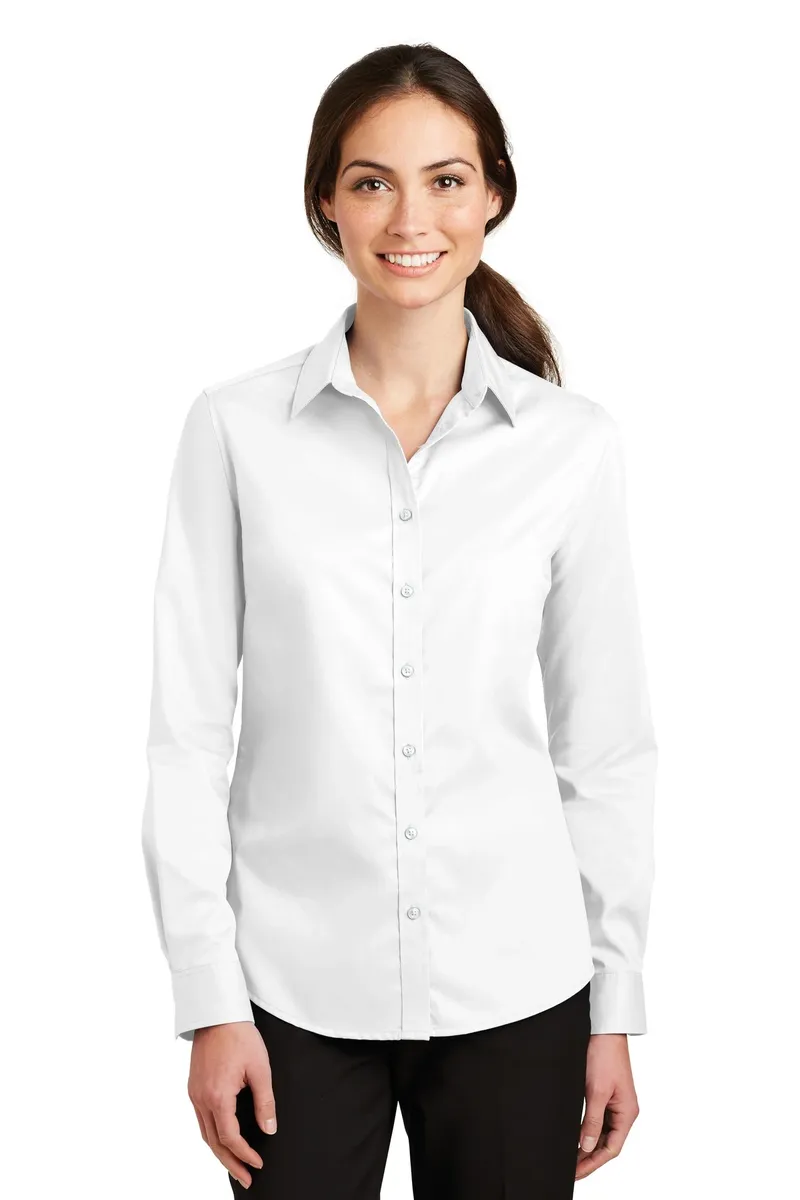 Port Authority® Women's SuperPro Twill Shirt. L663 - additional view 5