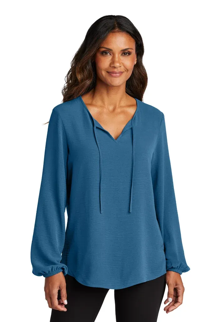 Port Authority® Women's Textured Crepe Blouse LW714 - additional view 2