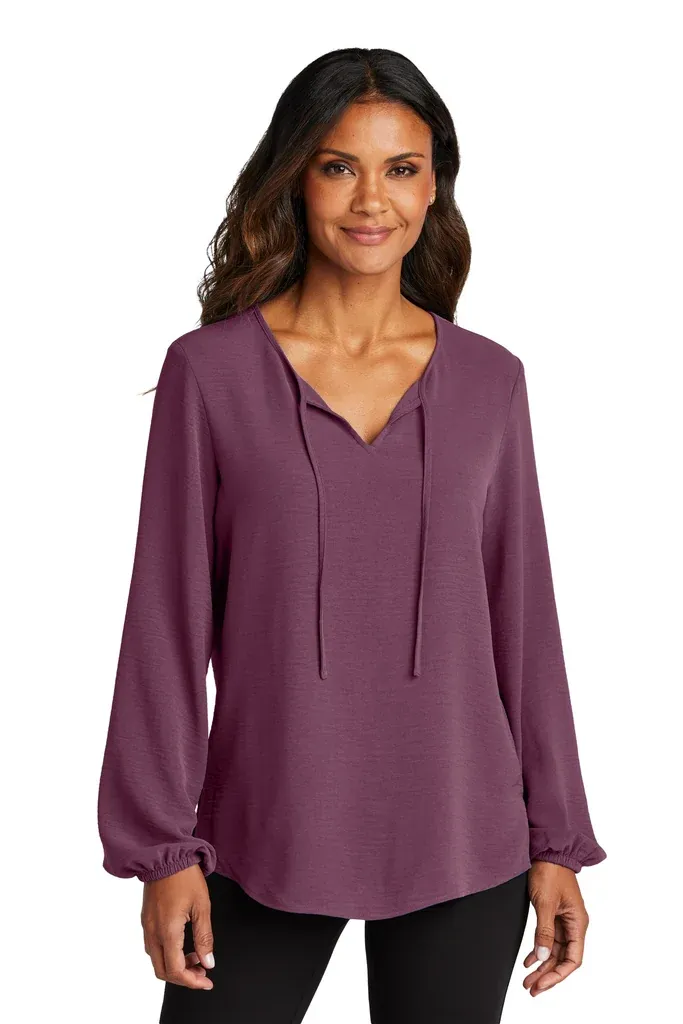Port Authority® Women's Textured Crepe Blouse LW714 - additional view 1