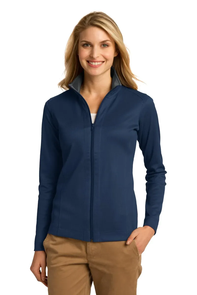 Port Authority® Women's Vertical Texture Full-Zip Jacket. L805 - additional view 3