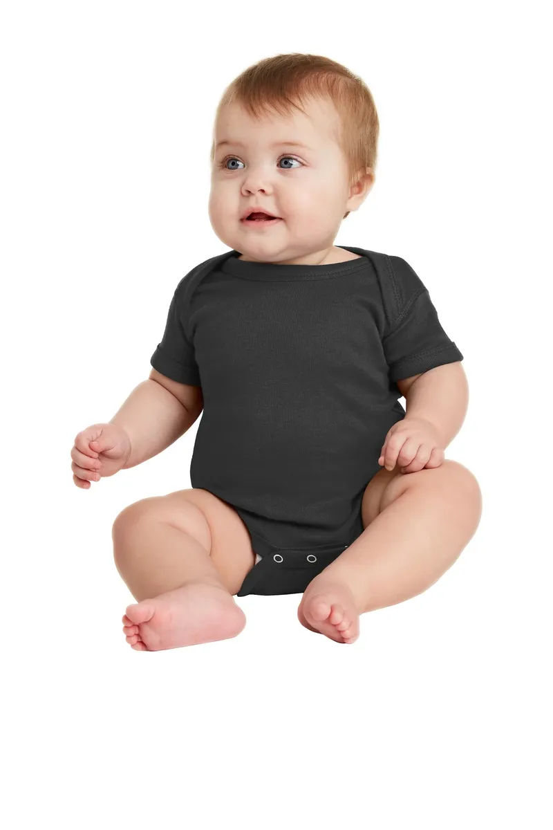 Rabbit Skins Infant Short Sleeve Baby Rib Bodysuit. RS4400 - additional view 7