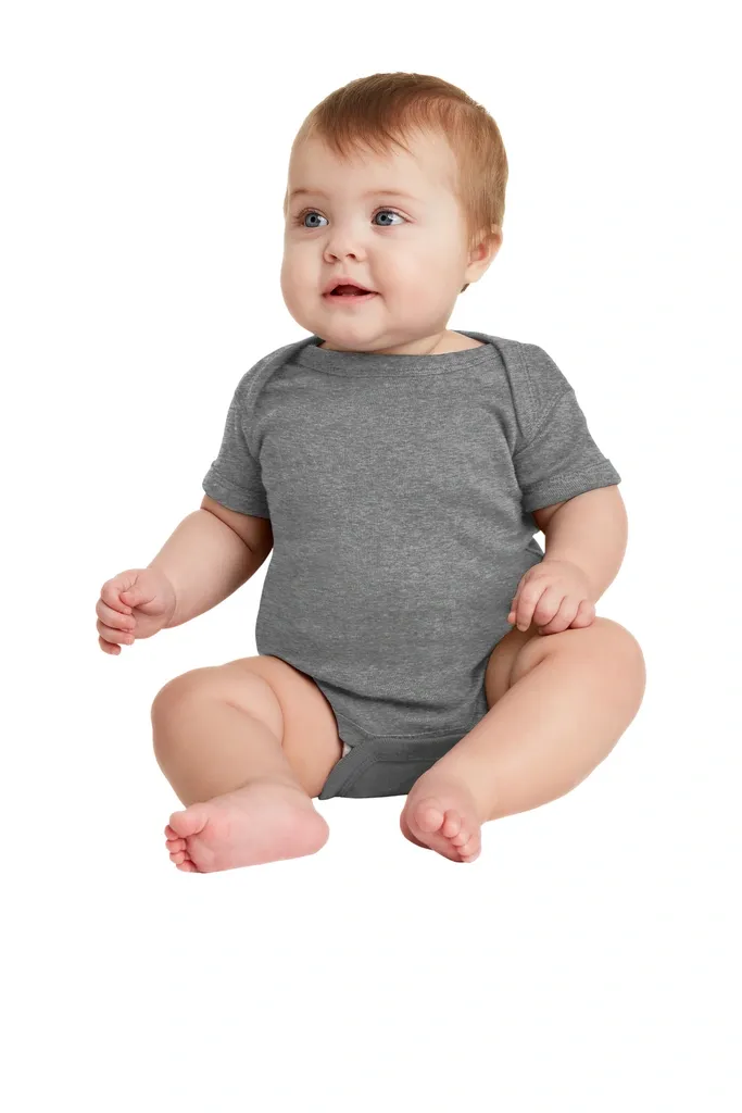 Rabbit Skins Infant Short Sleeve Baby Rib Bodysuit. RS4400 - additional view 2