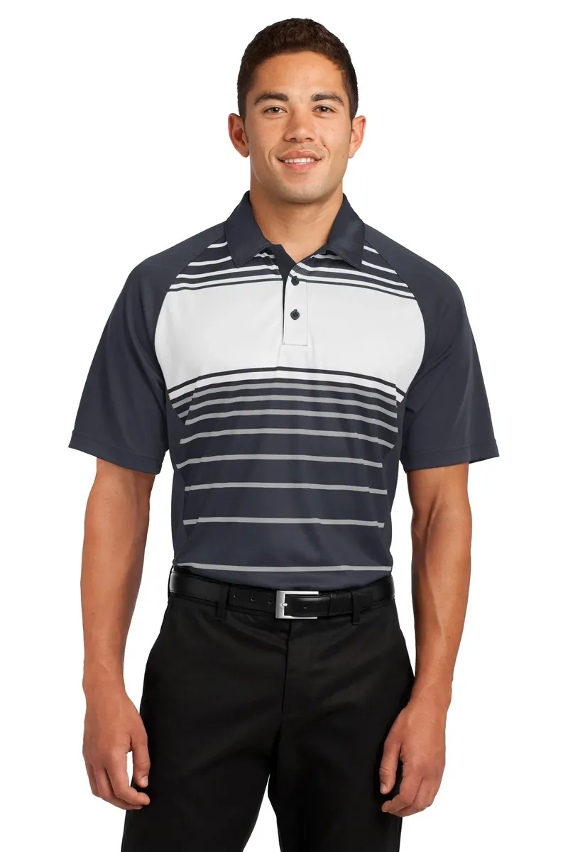 DISCONTINUED Sport-Tek® Dry Zone® Sublimated Stripe Polo. ST600 - additional view 4