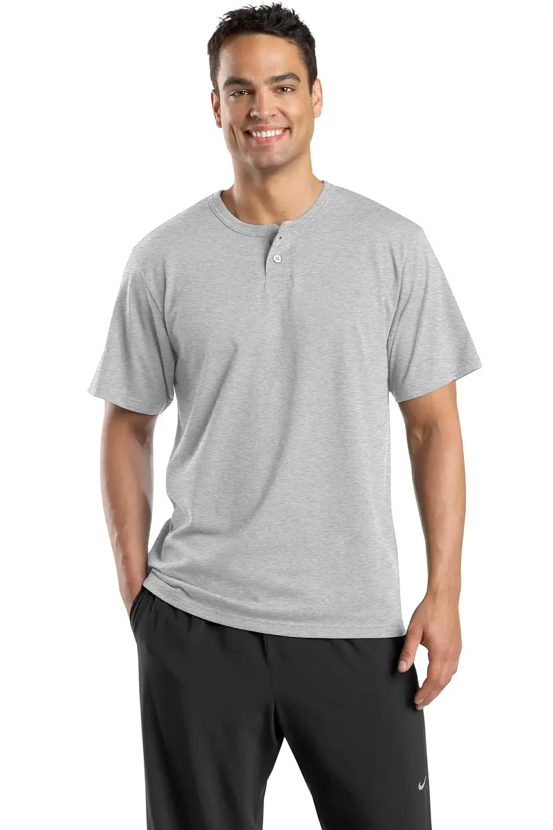 DISCONTINUED Sport-Tek® Short Sleeve Henley.  T210 - additional view 7