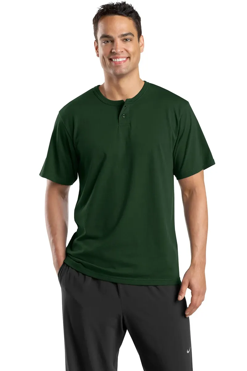 DISCONTINUED Sport-Tek® Short Sleeve Henley.  T210 - additional view 3