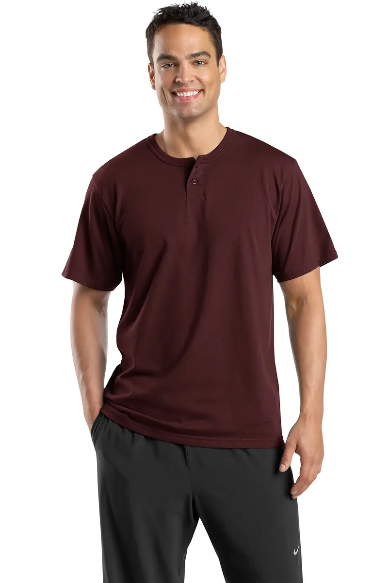 DISCONTINUED Sport-Tek® Short Sleeve Henley.  T210 - additional view 8