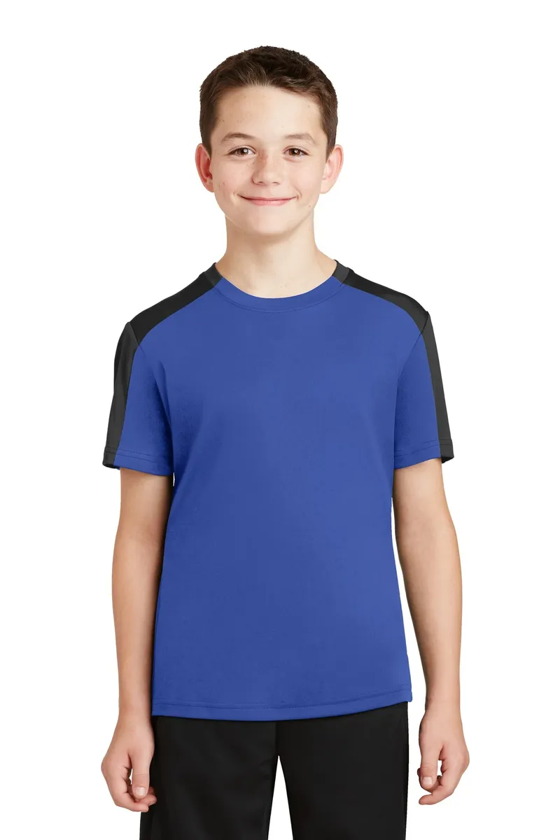DISCONTINUED Sport-Tek® Youth PosiCharge® Competitor Sleeve-Blocked Tee. YST354 - additional view 7