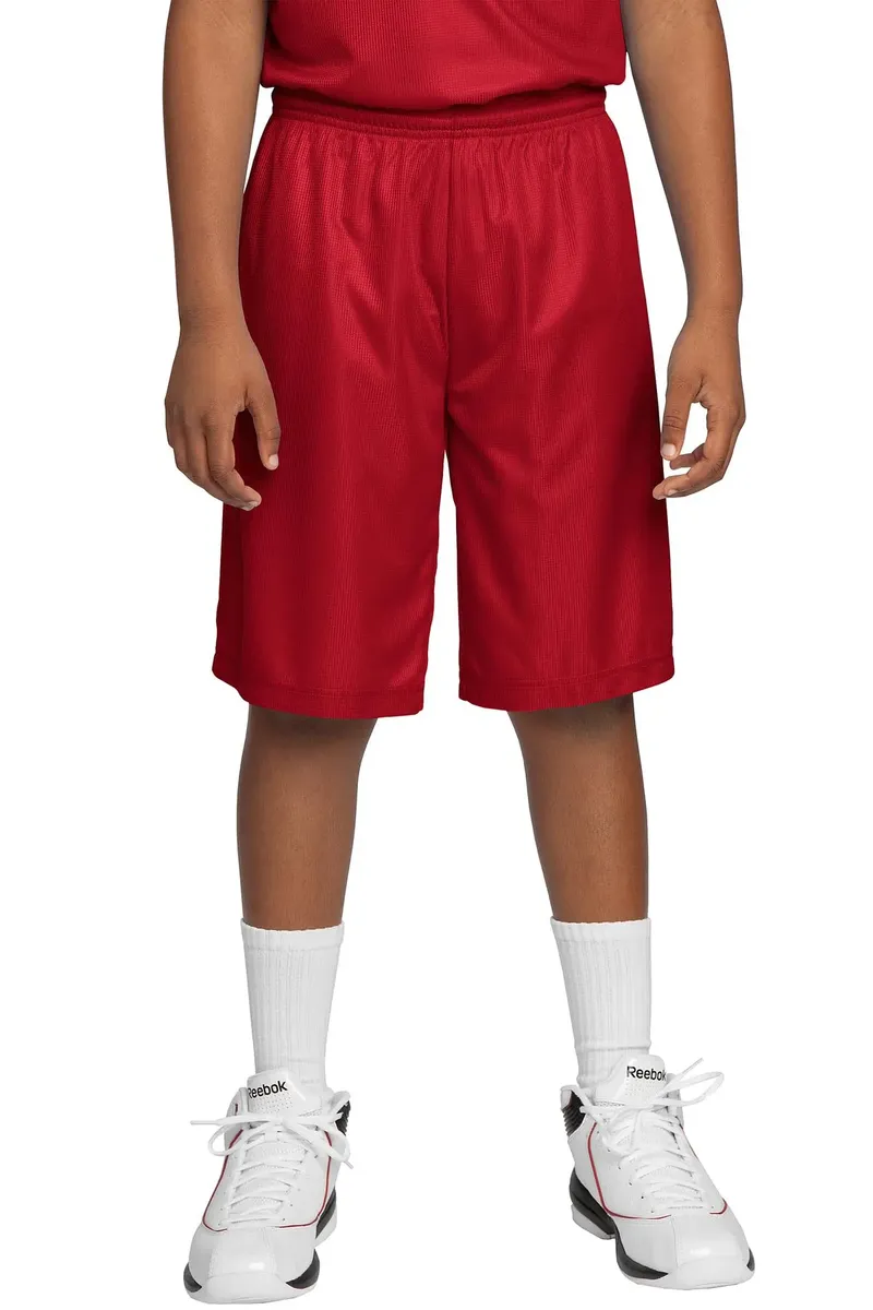 DISCONTINUED Sport-Tek® Youth PosiCharge® Mesh Reversible Short. YT560 - additional view 1
