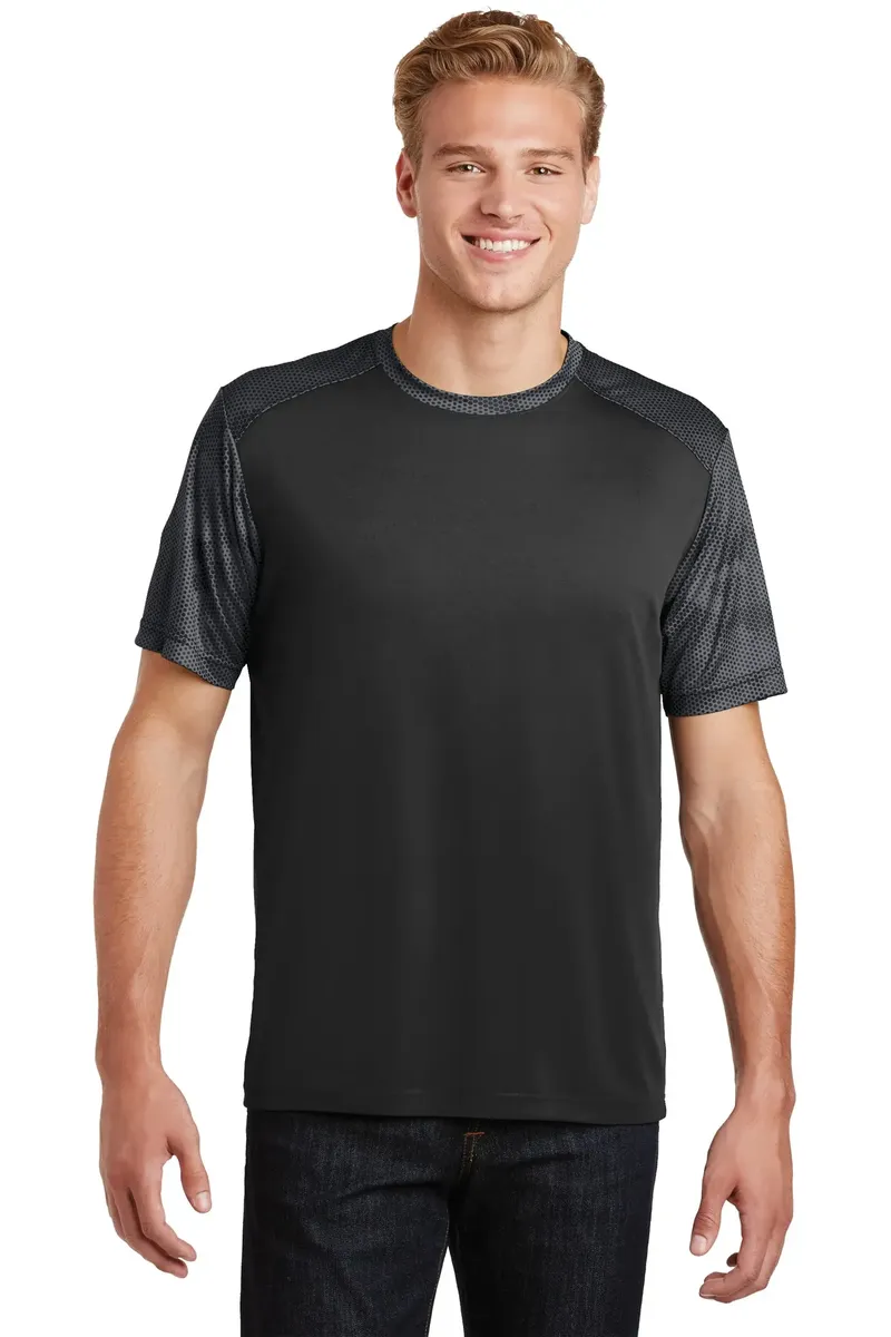 Sport-Tek® CamoHex Colorblock Tee. ST371 - additional view 3