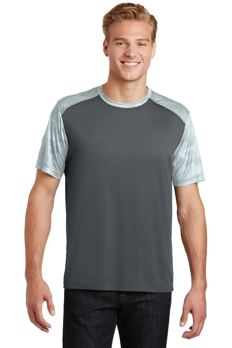 Sport-Tek® CamoHex Colorblock Tee. ST371 - additional view 4