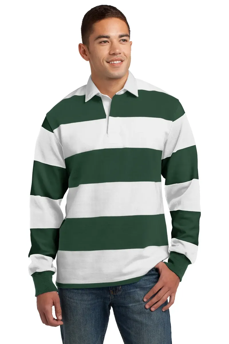 Sport-Tek® Classic Long Sleeve Rugby Polo. ST301 - additional view 1