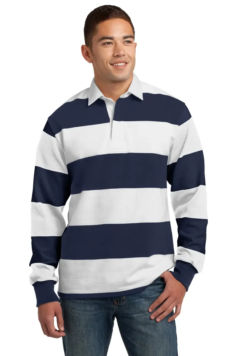 Sport-Tek® Classic Long Sleeve Rugby Polo. ST301 - additional view 3
