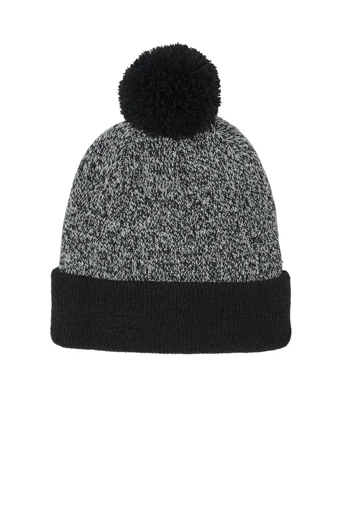 Sport-Tek® Halftime Heather Pom Beanie STC68