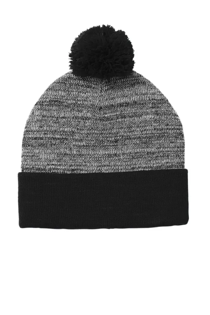 Sport-Tek ® Heather Pom Pom Beanie STC41 - additional view 2