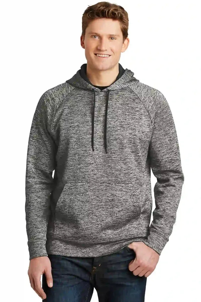 Sport-Tek® PosiCharge® Electric Heather Fleece Hooded Pullover. ST225 - additional view 1