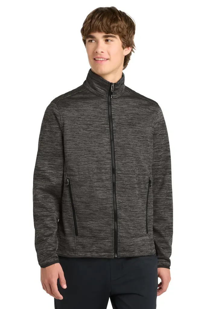 Sport-Tek® PosiCharge® Electric Heather Soft Shell Jacket. JST30