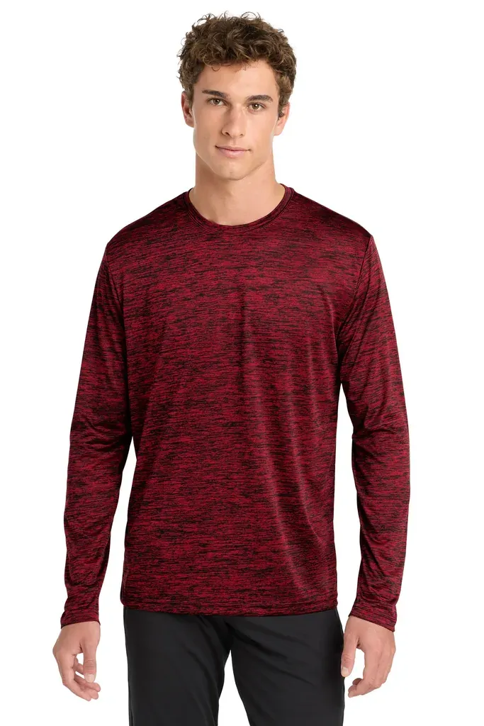 Sport-Tek ® PosiCharge ® Long Sleeve Electric Heather Tee. ST390LS - additional view 3