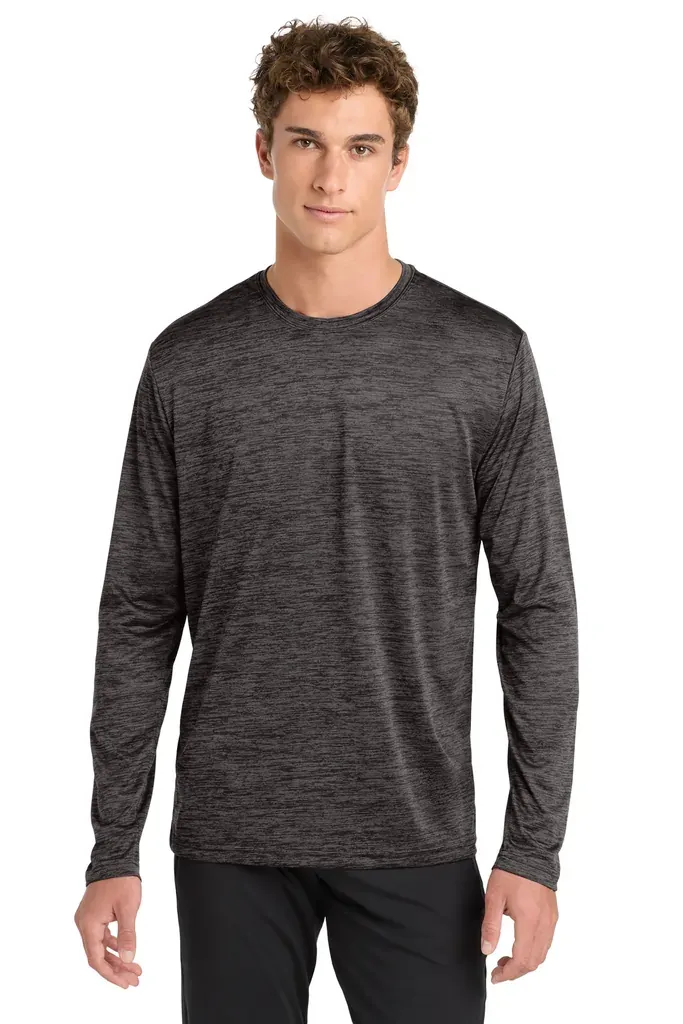 Sport-Tek ® PosiCharge ® Long Sleeve Electric Heather Tee. ST390LS - additional view 2