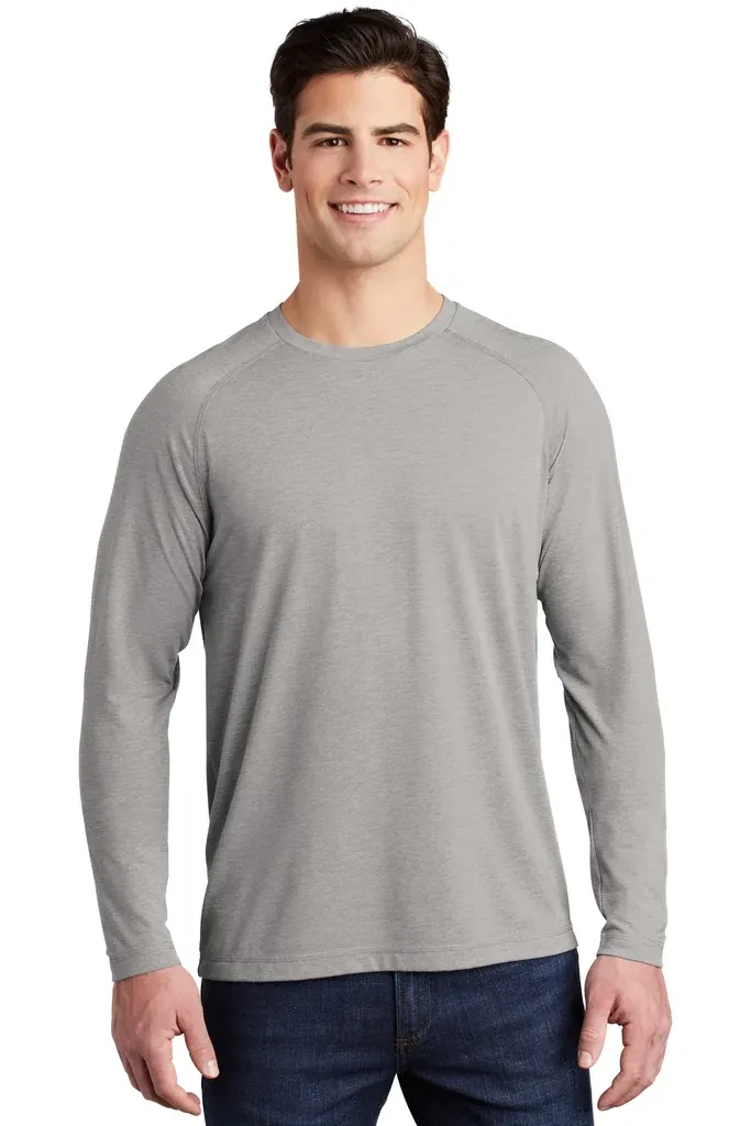 Sport-Tek ® PosiCharge ® Long Sleeve Tri-Blend Wicking Raglan Tee ST400LS - additional view 7