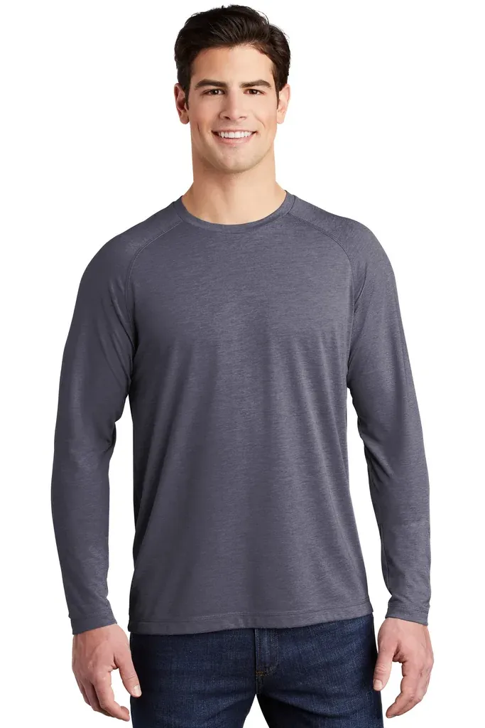 Sport-Tek ® PosiCharge ® Long Sleeve Tri-Blend Wicking Raglan Tee ST400LS - additional view 2