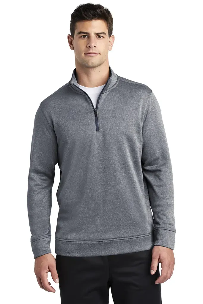 Sport-Tek ® PosiCharge ® Sport-Wick ® Heather Fleece 1/4-Zip Pullover. ST263 - additional view 2