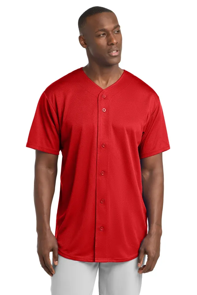 Sport-Tek® PosiCharge® Tough Mesh Full-Button Jersey. ST220 - additional view 1