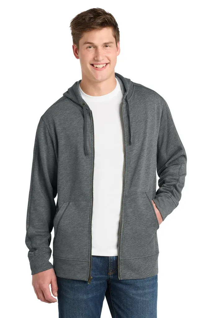 Sport-Tek ® PosiCharge ® Tri-Blend Wicking Fleece Full-Zip Hooded Jacket ST293 - additional view 1