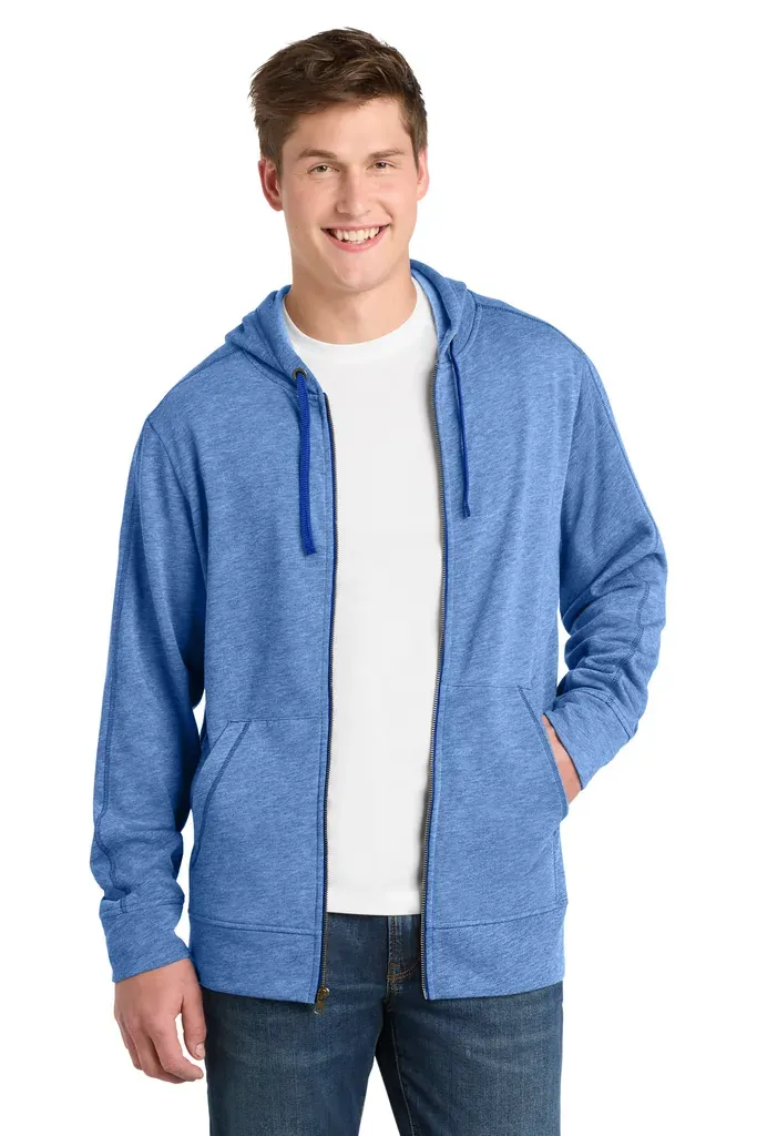 Sport-Tek ® PosiCharge ® Tri-Blend Wicking Fleece Full-Zip Hooded Jacket ST293 - additional view 3