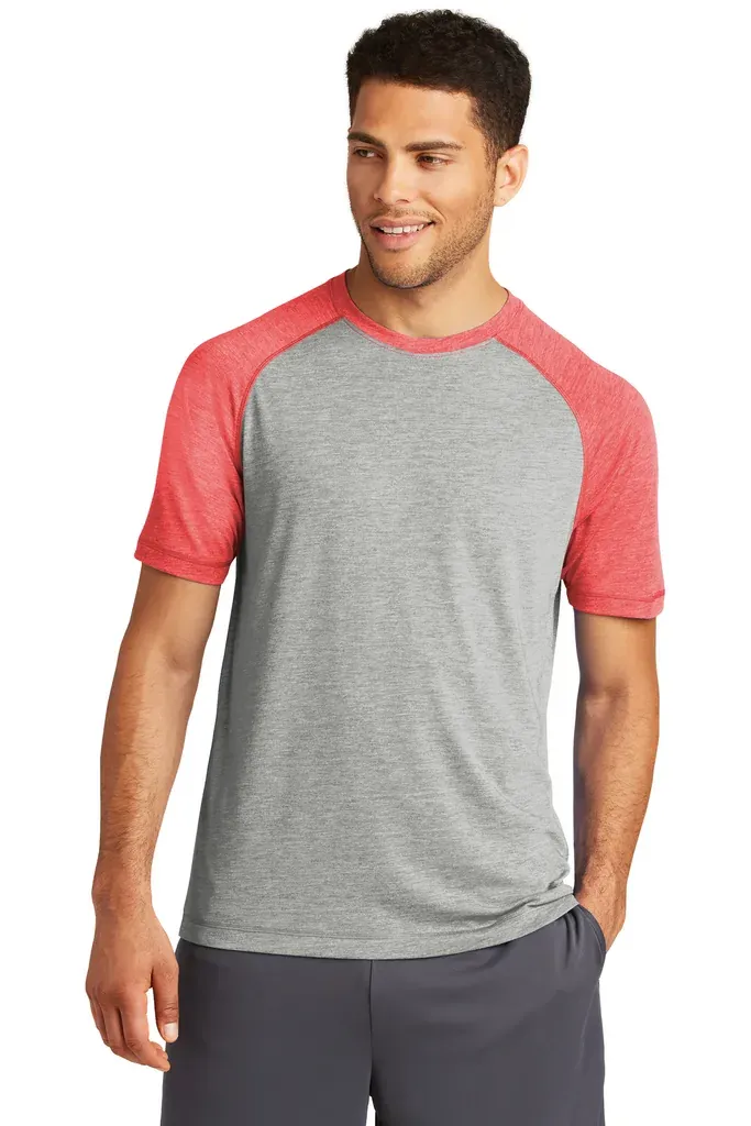 Sport-Tek ® PosiCharge ® Tri-Blend Wicking Raglan Tee. ST400 - additional view 1