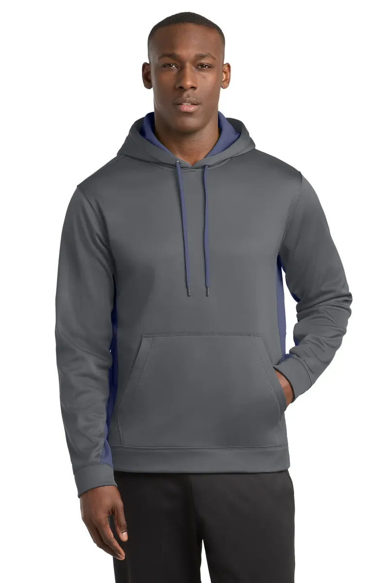 Sport-Tek® Sport-Wick® Fleece Colorblock Hooded Pullover. ST235 - additional view 1