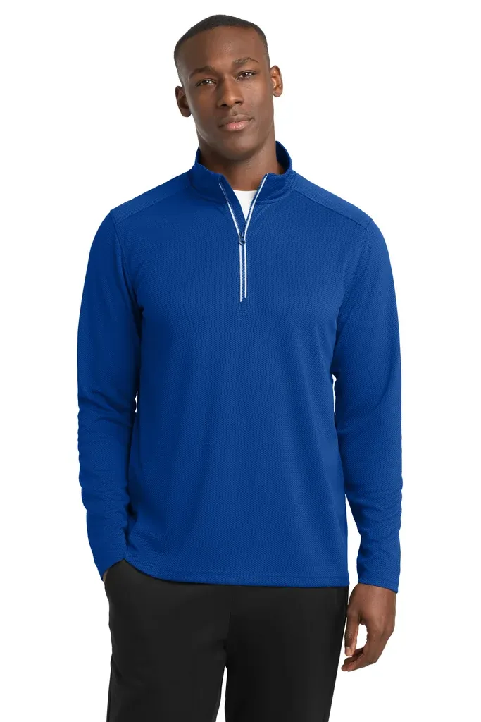 Sport-Tek® Sport-Wick® Textured 1/4-Zip Pullover.  ST860 - additional view 1