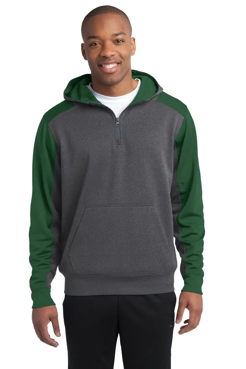 Sport-Tek®  Tech Fleece Colorblock 1/4-Zip Hooded Sweatshirt. ST249 - additional view 4