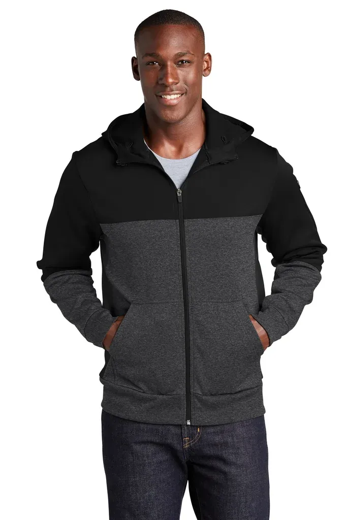 Sport-Tek® Tech Fleece Colorblock Full-Zip Hooded Jacket. ST245 - additional view 2