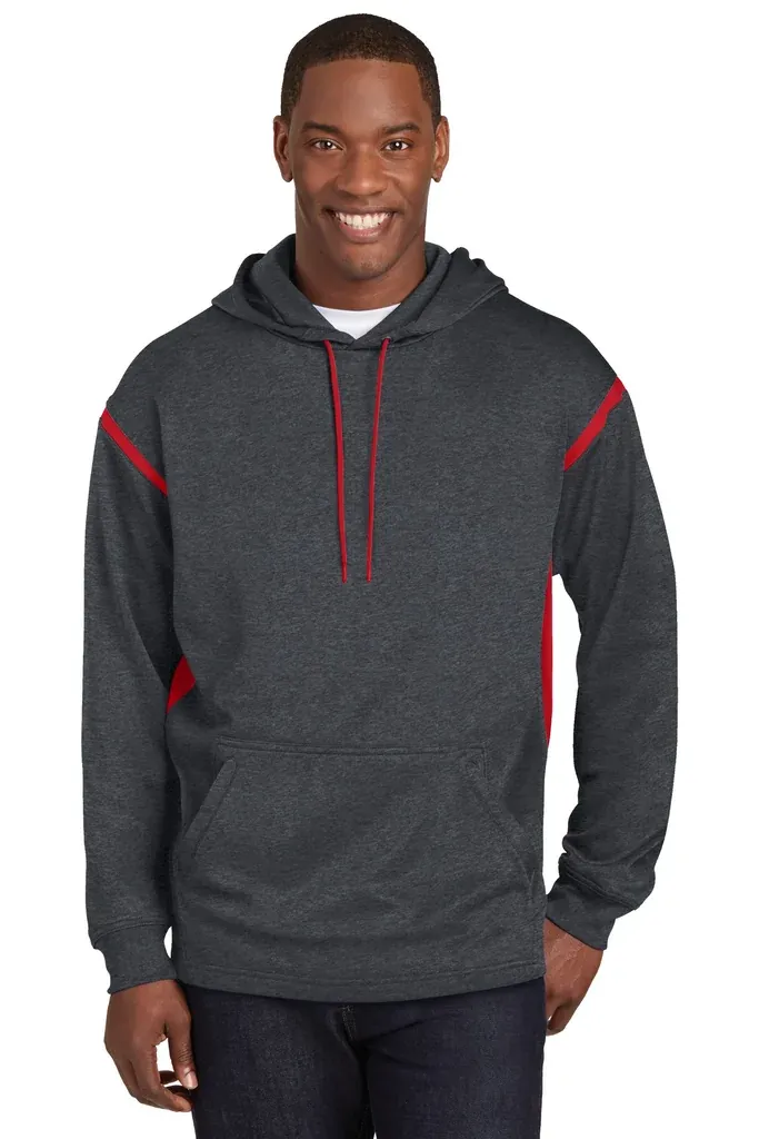 Sport-Tek® Tech Fleece Colorblock Hooded Sweatshirt. F246 - additional view 2