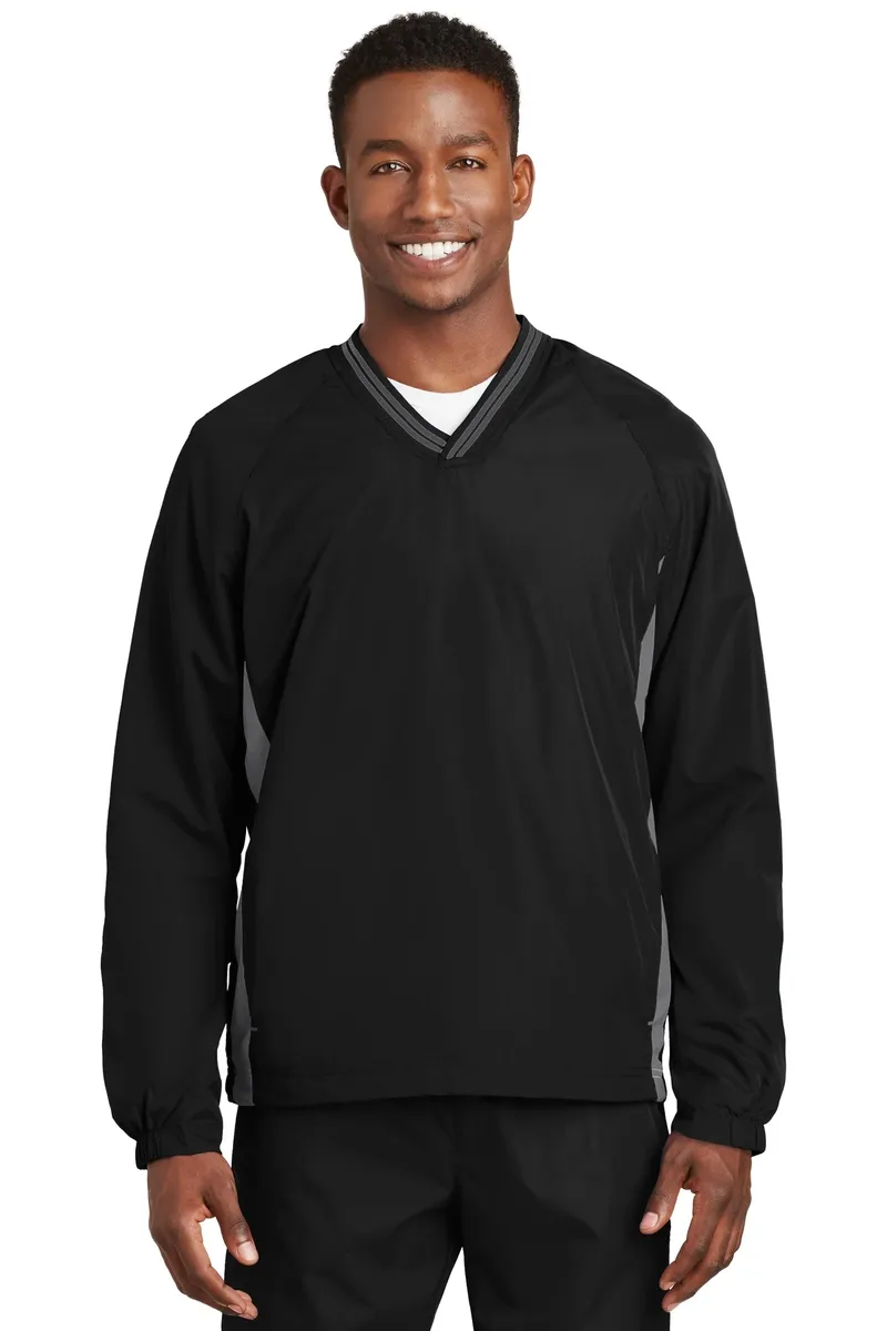 Sport-Tek® Tipped V-Neck Raglan Wind Shirt. JST62 - additional view 9
