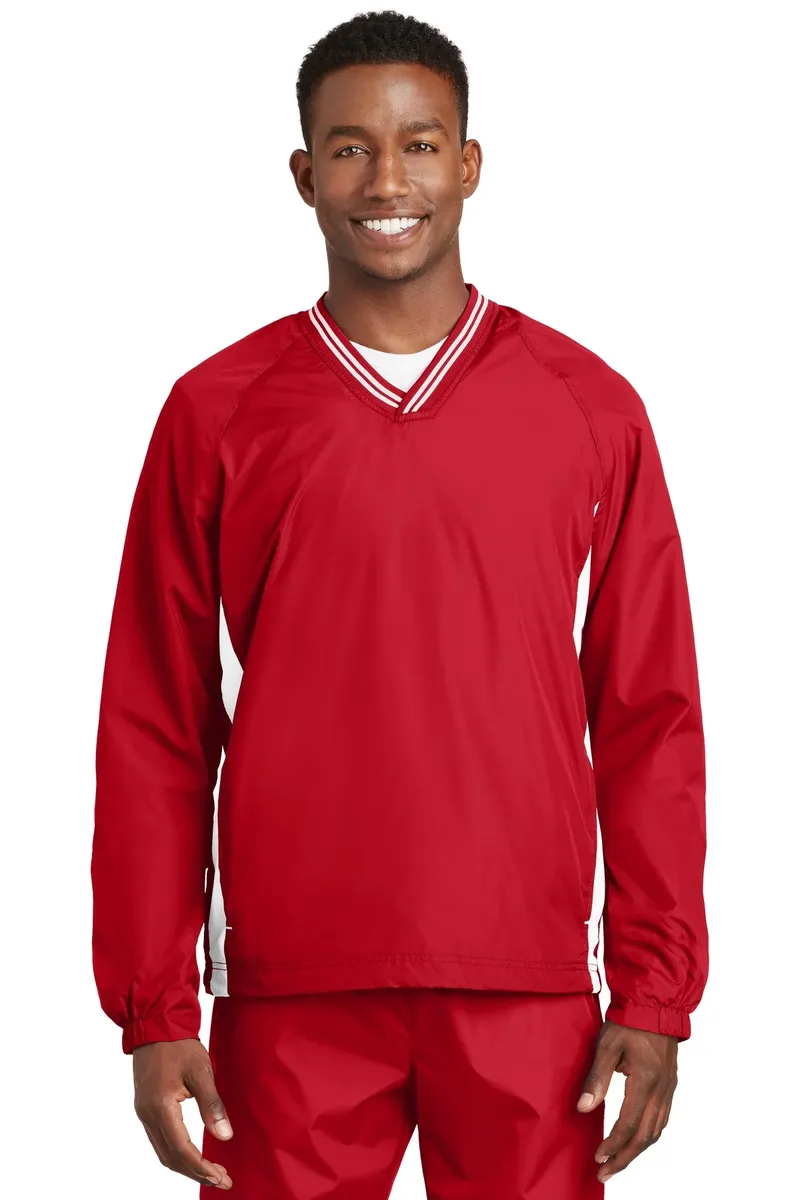 Sport-Tek® Tipped V-Neck Raglan Wind Shirt. JST62 - additional view 13