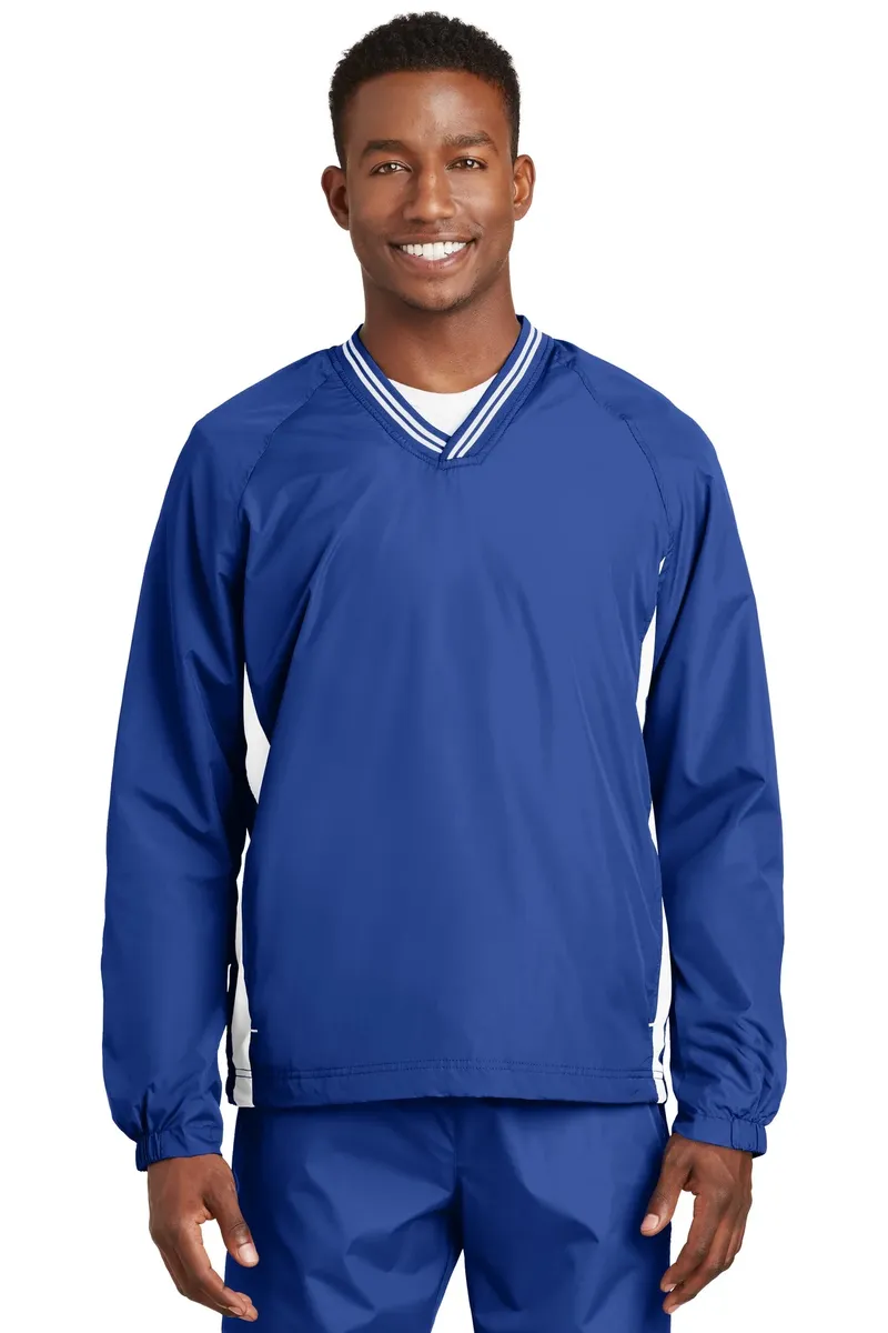 Sport-Tek® Tipped V-Neck Raglan Wind Shirt. JST62 - additional view 12