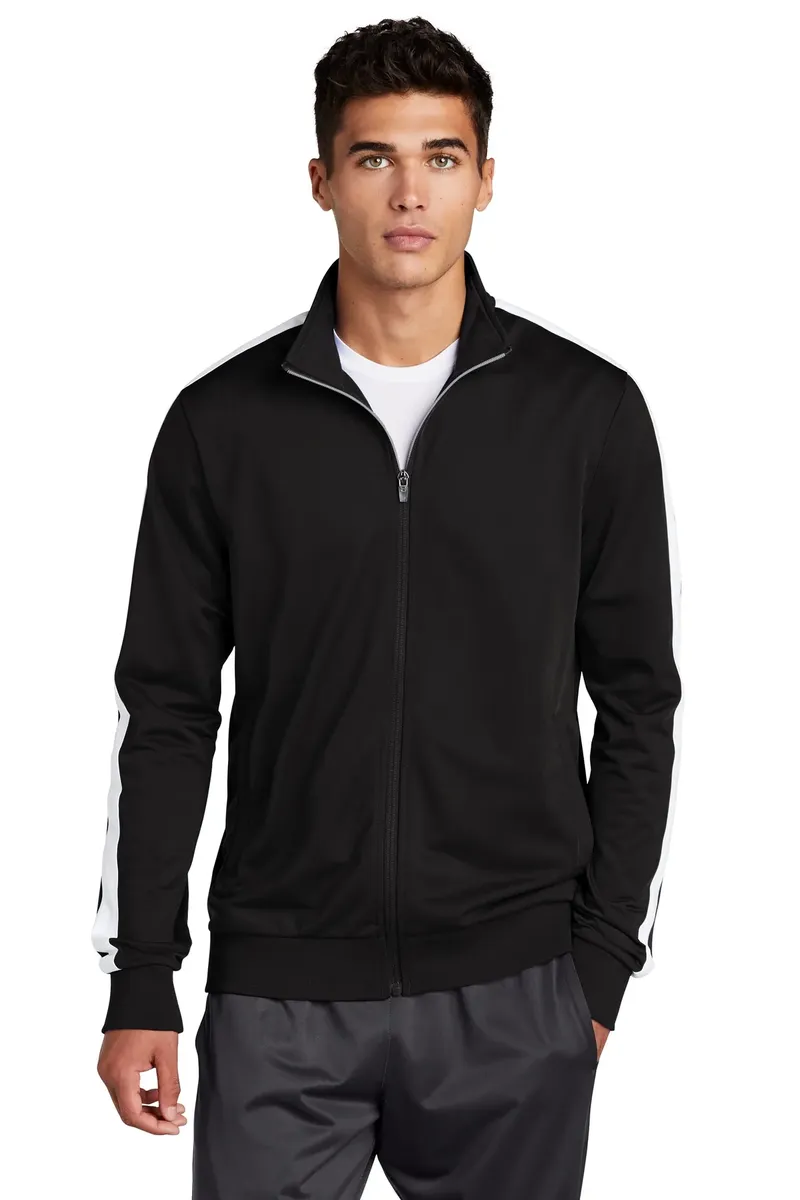 Sport-Tek ® Tricot Sleeve Stripe Track Jacket. JST94 - additional view 4