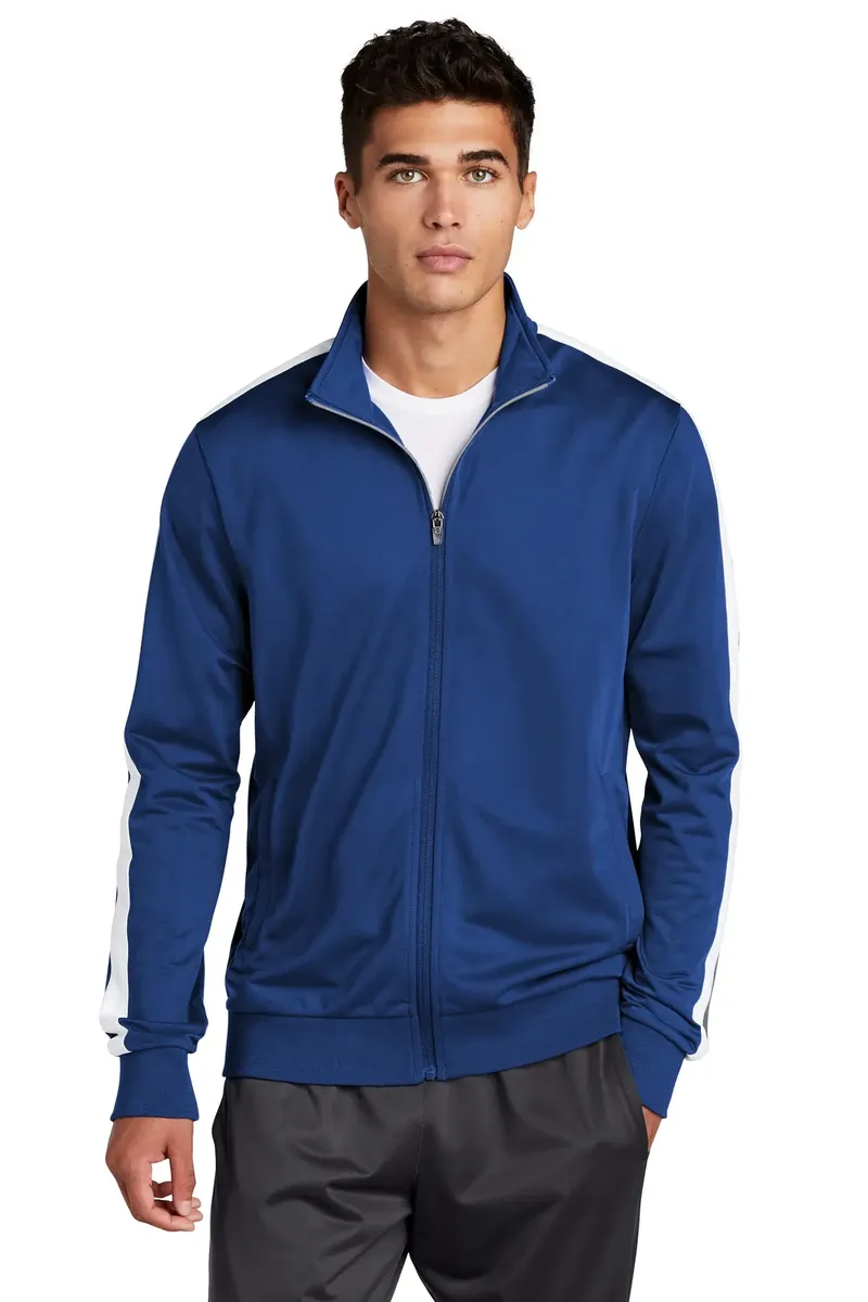 Sport-Tek ® Tricot Sleeve Stripe Track Jacket. JST94 - additional view 2