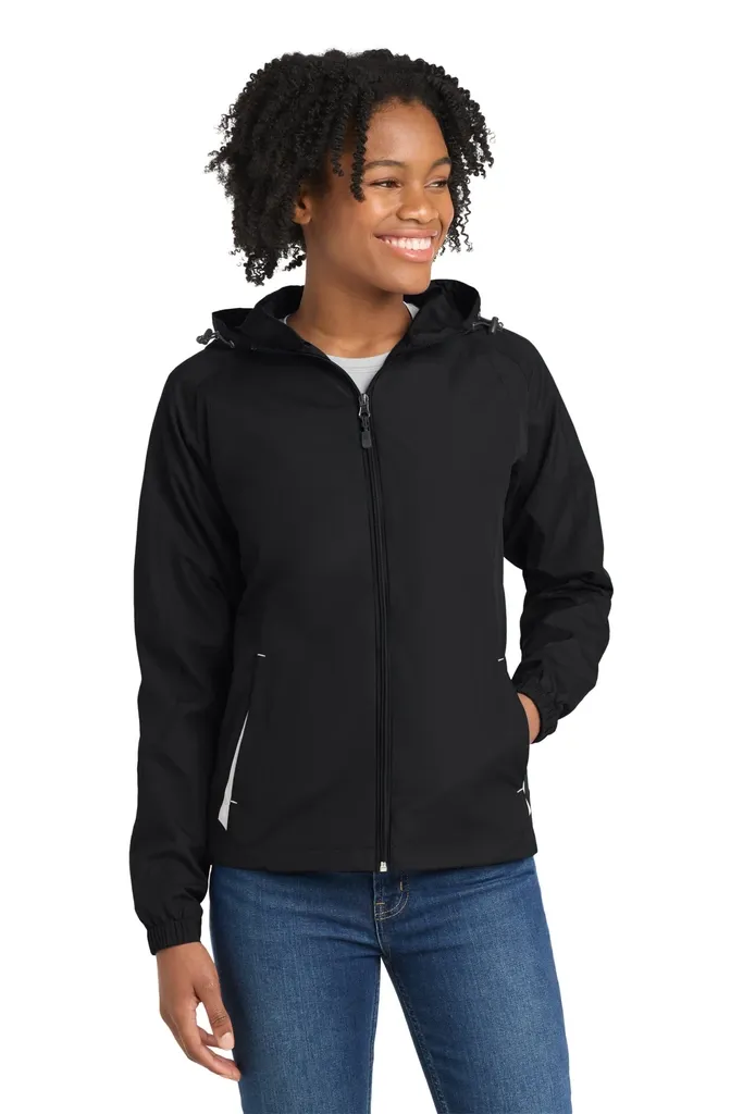 Sport-Tek® Women's Colorblock Hooded Raglan Jacket. LST76 - additional view 6
