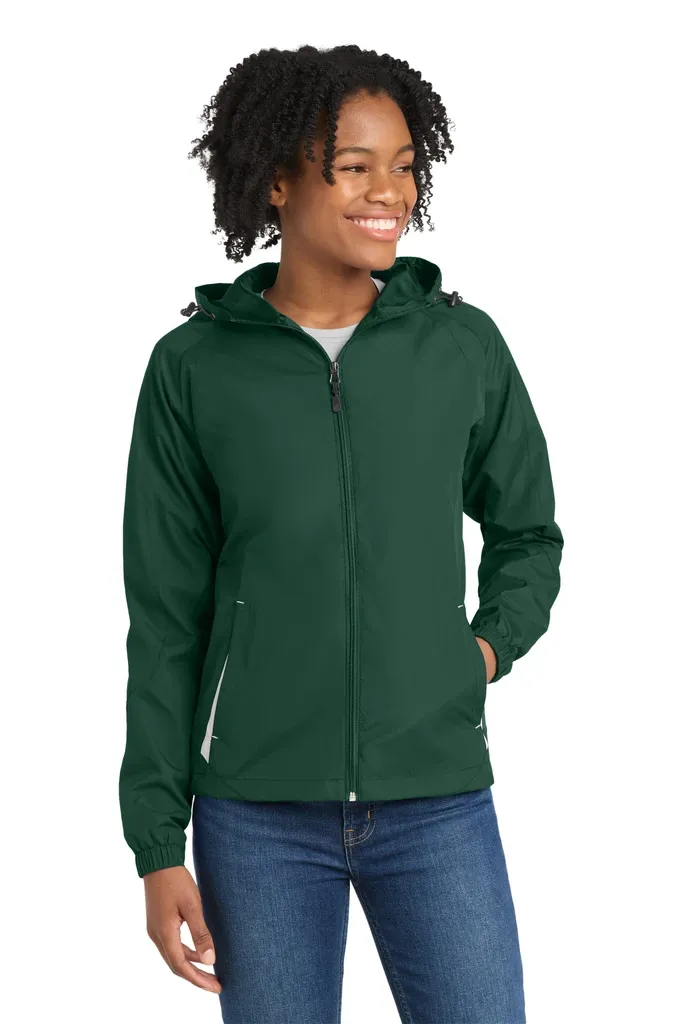 Sport-Tek® Women's Colorblock Hooded Raglan Jacket. LST76 - additional view 5