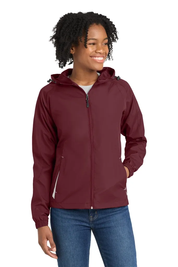 Sport-Tek® Women's Colorblock Hooded Raglan Jacket. LST76 - additional view 2