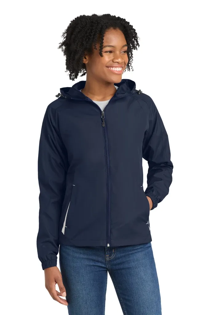 Sport-Tek® Women's Colorblock Hooded Raglan Jacket. LST76 - additional view 4