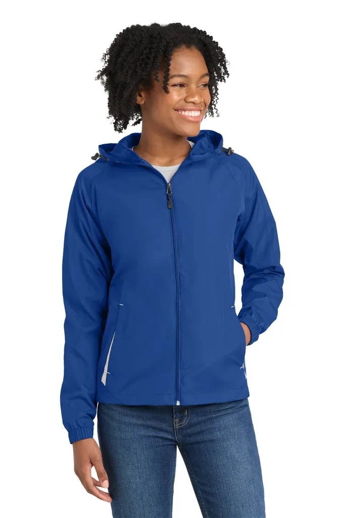 Sport-Tek® Women's Colorblock Hooded Raglan Jacket. LST76 - additional view 3