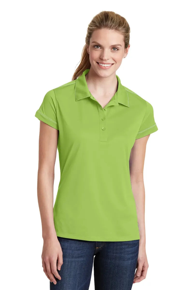Sport-Tek® Women's Contrast Stitch Micropique Sport-Wick® Polo. LST659