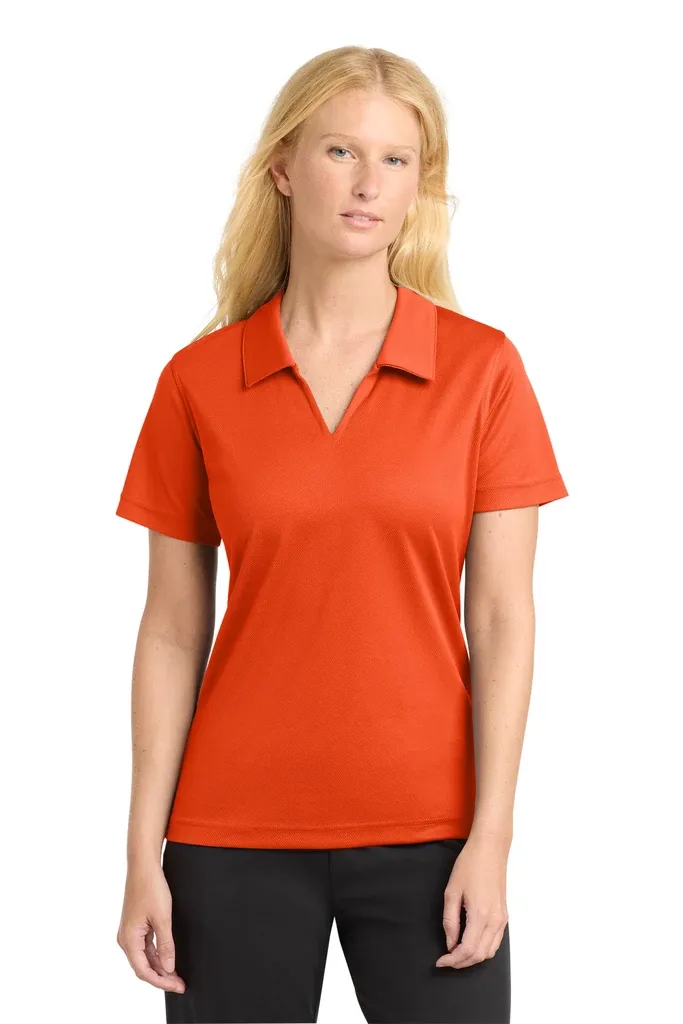 Sport-Tek® Women's Dri-Mesh® V-Neck Polo.  L469 - additional view 3